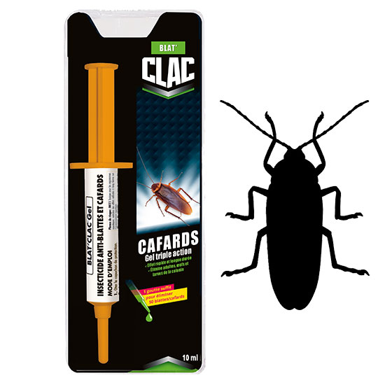 Insecticide cafards Clac, gel triple action - 10 gr.