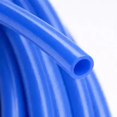 Tube bleu alimentaire LLDPE pour eau potable DMFIT en bobine de 70 à 300 mètres selon le diamètre.