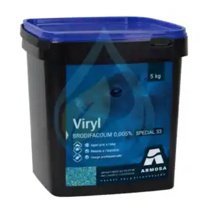 Viryl 5 Kg : raticide professionnel au 3 c&eacute;r&eacute;ales avec Brodifacoum/