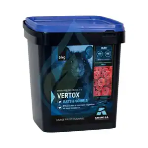 Raticide professionnel Viryl Brodifacoum 5 kg avec c&eacute;r&eacute;ales, solution efficace contre rats et souris.