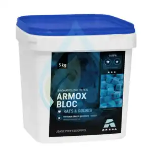 ArmoX Bloc Raticide Brodifacoum 5 Kg.