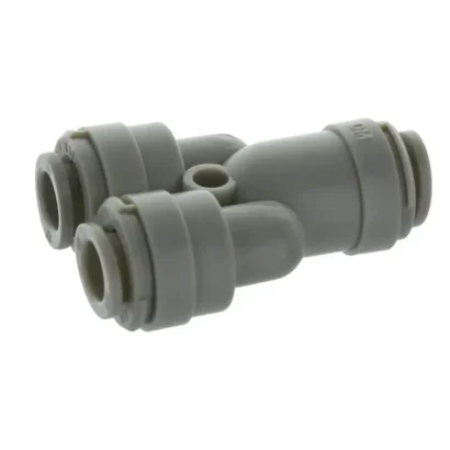 Raccord rapide Y double entrée tube alimentaire pouce.