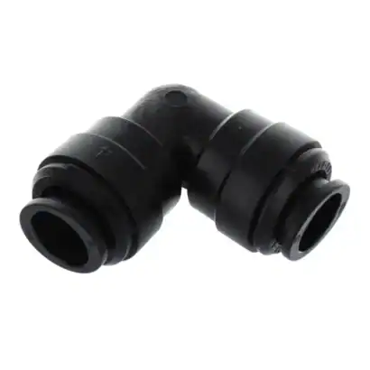 Raccord coude en plastique pour tubes de 6 mm, lot de 10 pi&egrave;ces, id&eacute;al pour plomberie et irrigation.