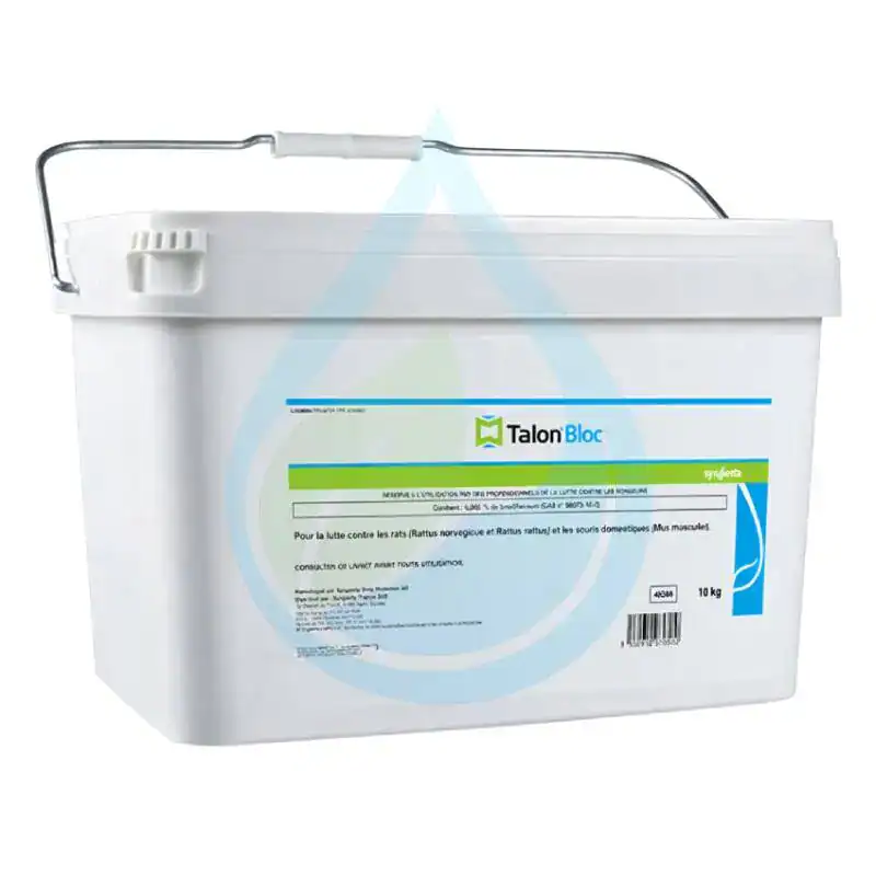 Raticide Talon Bloc 50 ppm Raticide Talon Bloc 50 ppm pour lutte contre rats, 10 kg, professionnel brodifacoum.