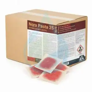 Rats Nora Pasta 25 pour lutte contre rongeurs.