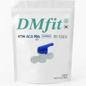 Raccord vanne d'arrêt de tube 1/4 pouce pour osmoseur ou purificateur.