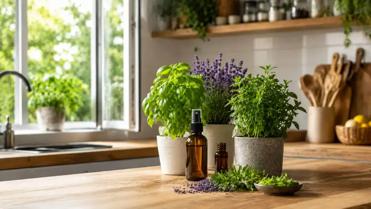 Solutions naturelles anti-mouches dans une maison moderne