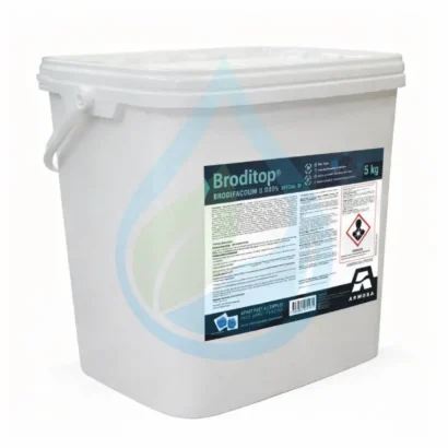 Contenant de 5kg de Broditop pâte pour lutte contre les rongeurs.